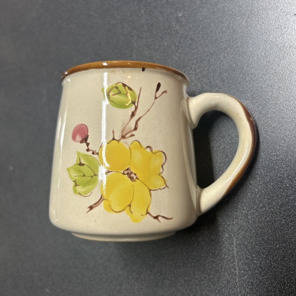 Floral Coffee Cup Mug JI Stonecrest 704 Spring Korea Vintage 1970s